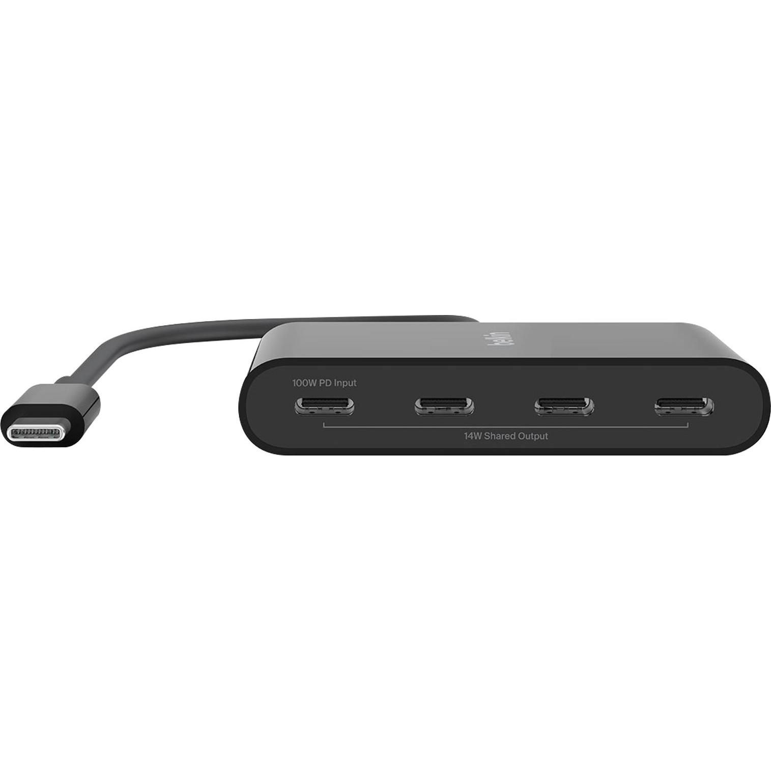 Thumbnail - Belkin AVC018BTBK (USB-C, 4 Ports), Dockingstation + USB Hub, Schwarz