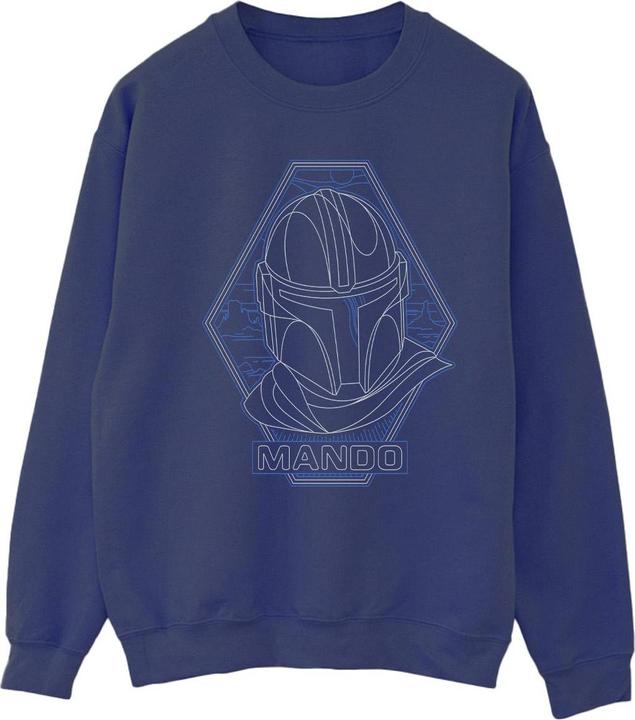Produktbild Star Wars The Mandalorian Outline Helm Diamond Sweatshirt (M)