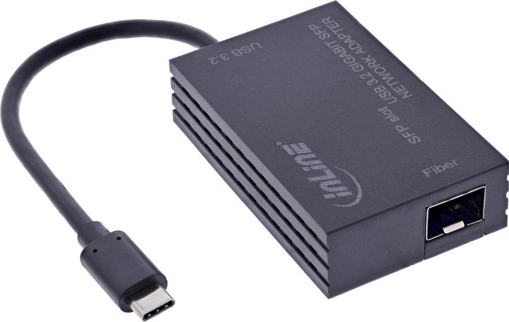 Produktbild InLine USB-C zu SFP Gigabit Fiber Netzwerkadapter (10/100/1000 Mb/s) (USB-C)