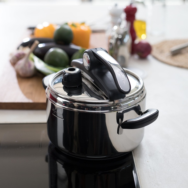 Immagine prodotto Lagostina Pentola a pressione Mia, 22 cm, 5 L (22 cm, Cucina a vapore, Acciaio inossidabile)