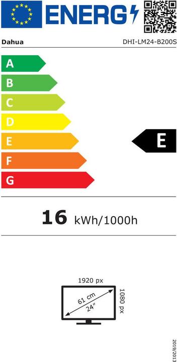 Energy Label Dahua DHI-LM24-B200S (1920 x 1080 pixels, 23.80")
