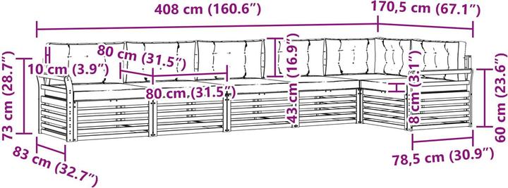 Produktbild vidaXL Outdoor-Sofa
