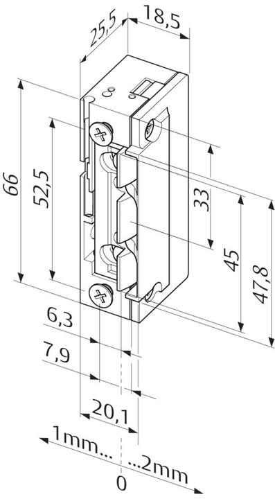 Image du produit effeff Grève électrique 118 E.13 ProFix 2 (Porte de chambre, Porte de l'objet, Intérieur)