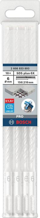 Produktbild Bosch Professional Zubehör PRO SDS plus-5X Hammerbohrer, 6 x 150 x 210 mm (6 Millimeter)