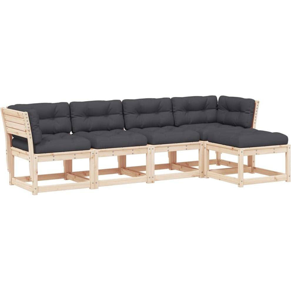 VidaXL, Gartenlounge, 10-tlg. Garten-Lounge-Set mit Kissen