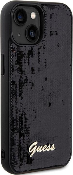 Actual product image Guess GUHCP14SPSFDGSK iPhone 14 / 15 / 13 6.1" czarny/black hardcase Sequin Script Metal (Apple iPhone 14)