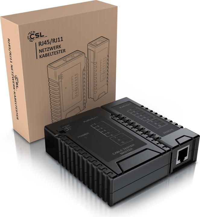 Actual product image CSL Network cable tester for RJ45 RJ11 cables - Patch cable line tester - LAN Network Cable Tester