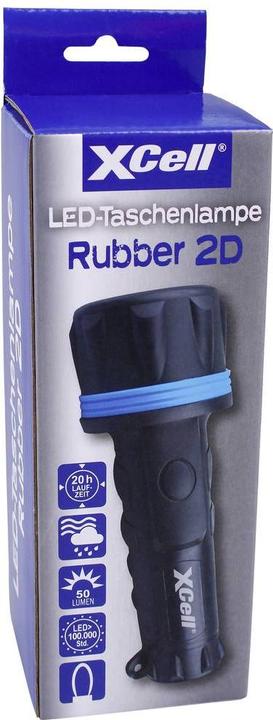 Produktbild XCell Rubber 2D LED Taschenlampe batteriebetrieben 50 lm 12 h 191 (19 cm, 50 lm)