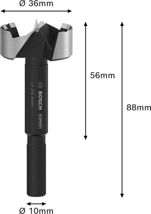 Produktbild Fortis Forstnerbohrer EXPERT Wood 36mm 36x90mm 2608901838 (36 mm)