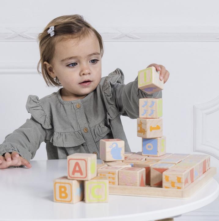 Actual product image Le Toy Van Colored wooden cubes - ABC & more