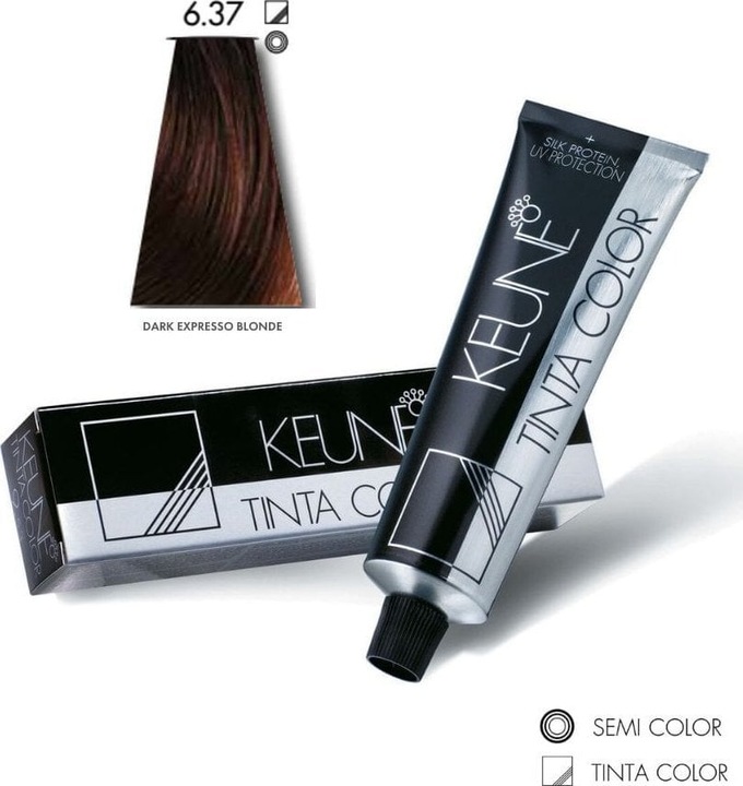 Actual product image Keune Tinta Color 6.37 Dark Espresso Blonde Gold Violet 2.1oz (Violet)