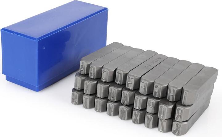 Produktbild Dönges Handschlagstempelsatz spitz, 27-teilig, A - Z, Schrifthöhe 4 mm