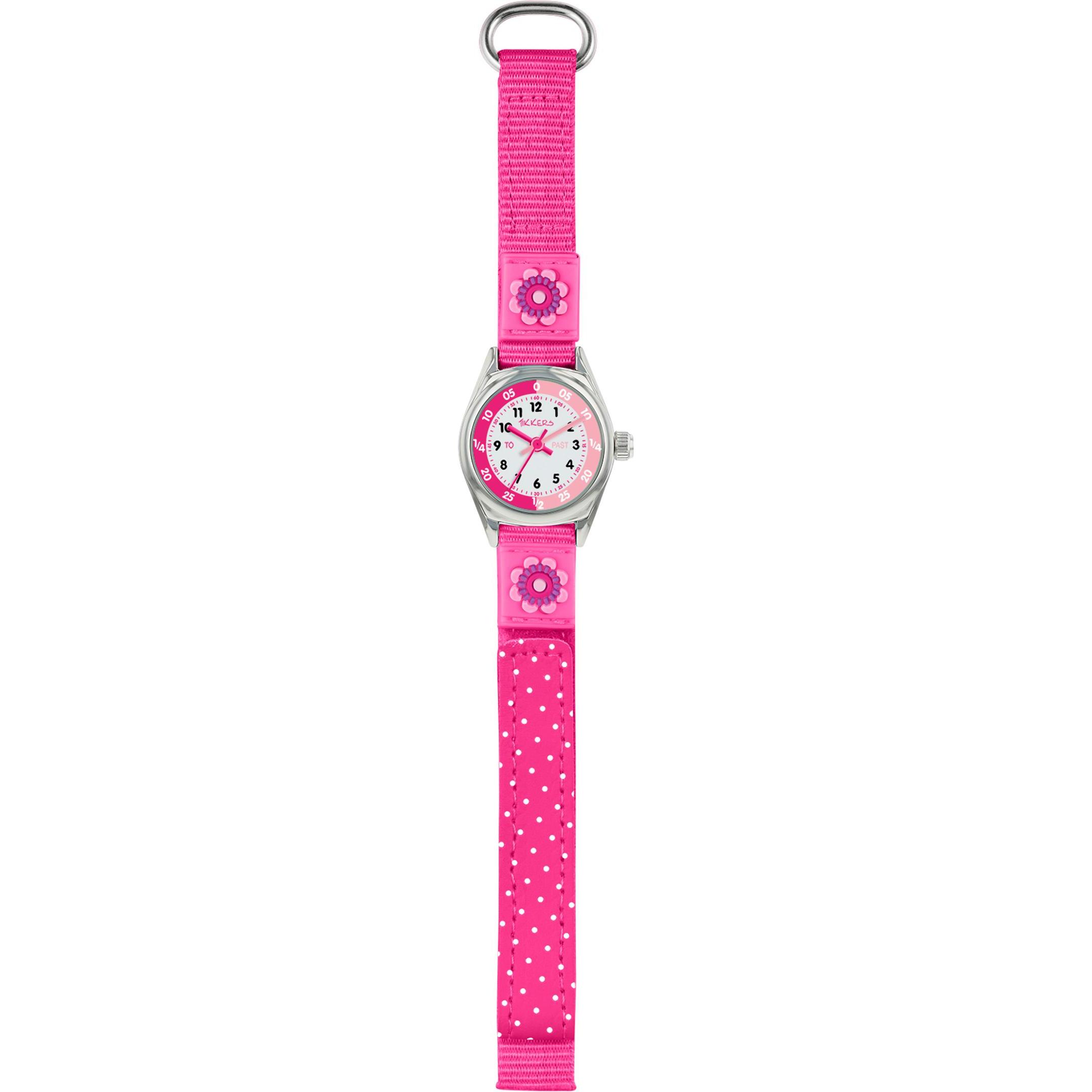 Thumbnail - Tikkers, Armbanduhr, Velcro Time Teacher, Rosa, (Analoguhr, 26 mm)