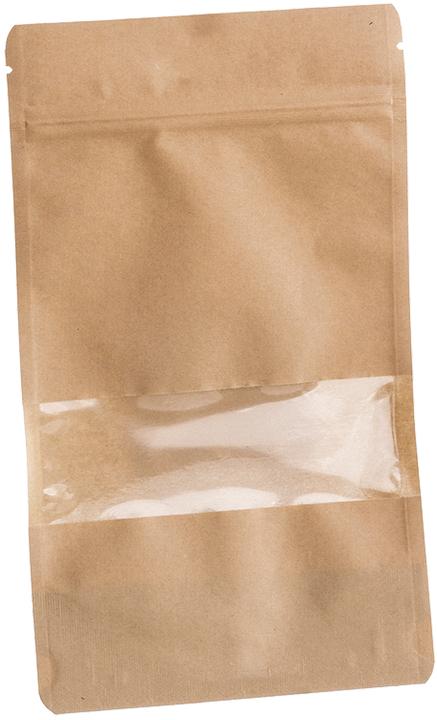Produktbild Efco Doypack Standbodenbeutel mit Fenster, Kraftpapier, 25 Stück (Geschenkbox, 25 x)