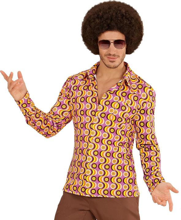 Immagine prodotto Widmann Camicia da uomo anni '70 Groovy Style Disc (M, S)