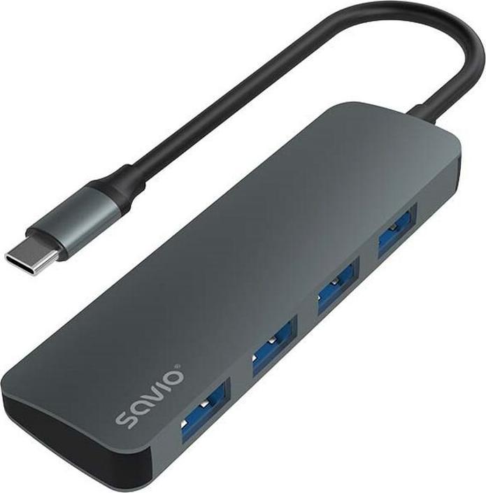 Produktbild Savio Hub USB-C - 4 x USB-A AK-54 (USB-C, 4 Ports)