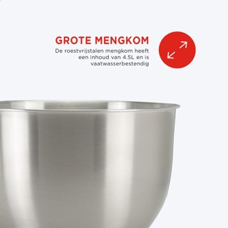 Actual product image Bourgini Classic Kitchen Chef - Keukenmachine - Rood (1250 W)