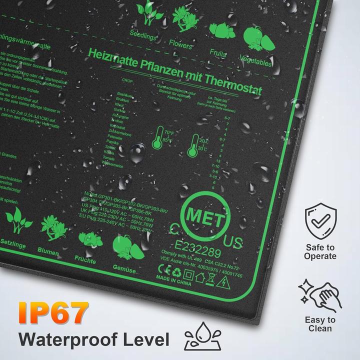 Produktbild Mojimdo Heizmatte Pflanzen mit Thermostat