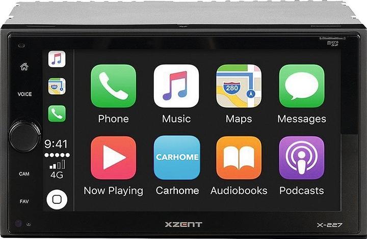 Actual product image Xzent X-227 2-Din DAB with Carplay Bluetooth and USB (Apple Carplay)
