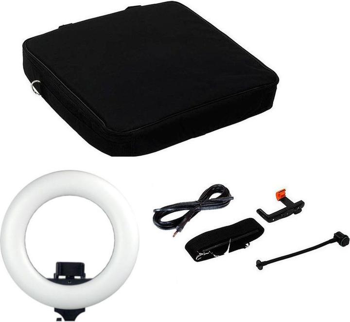 Image du produit Caruba Vlogger 12 pouces ronde LED, ensemble avec sac noir (Éclairage annulaire)