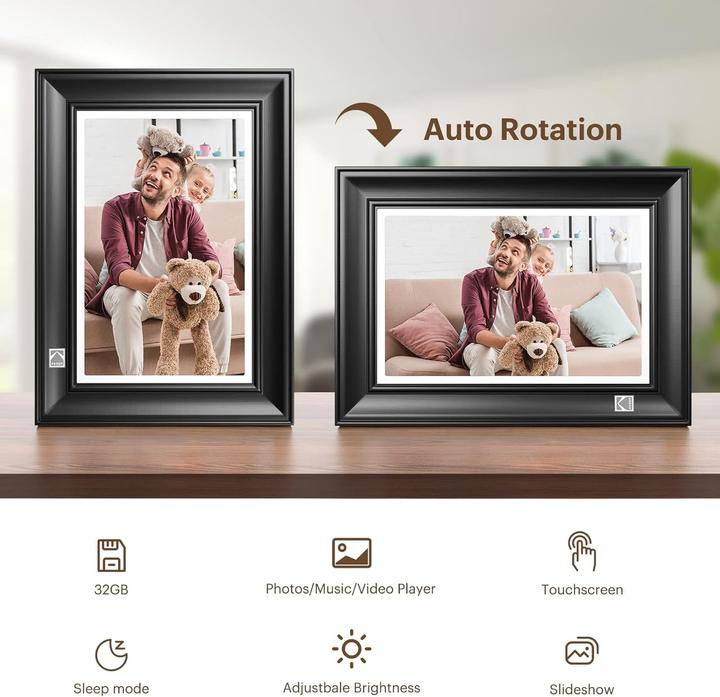 Immagine prodotto Kodak Cornice digitale WiFi con schermo touchscreen HD, lettore di musica e video, memoria da 32 GB (10.10", 1920 x 1200 pixel)