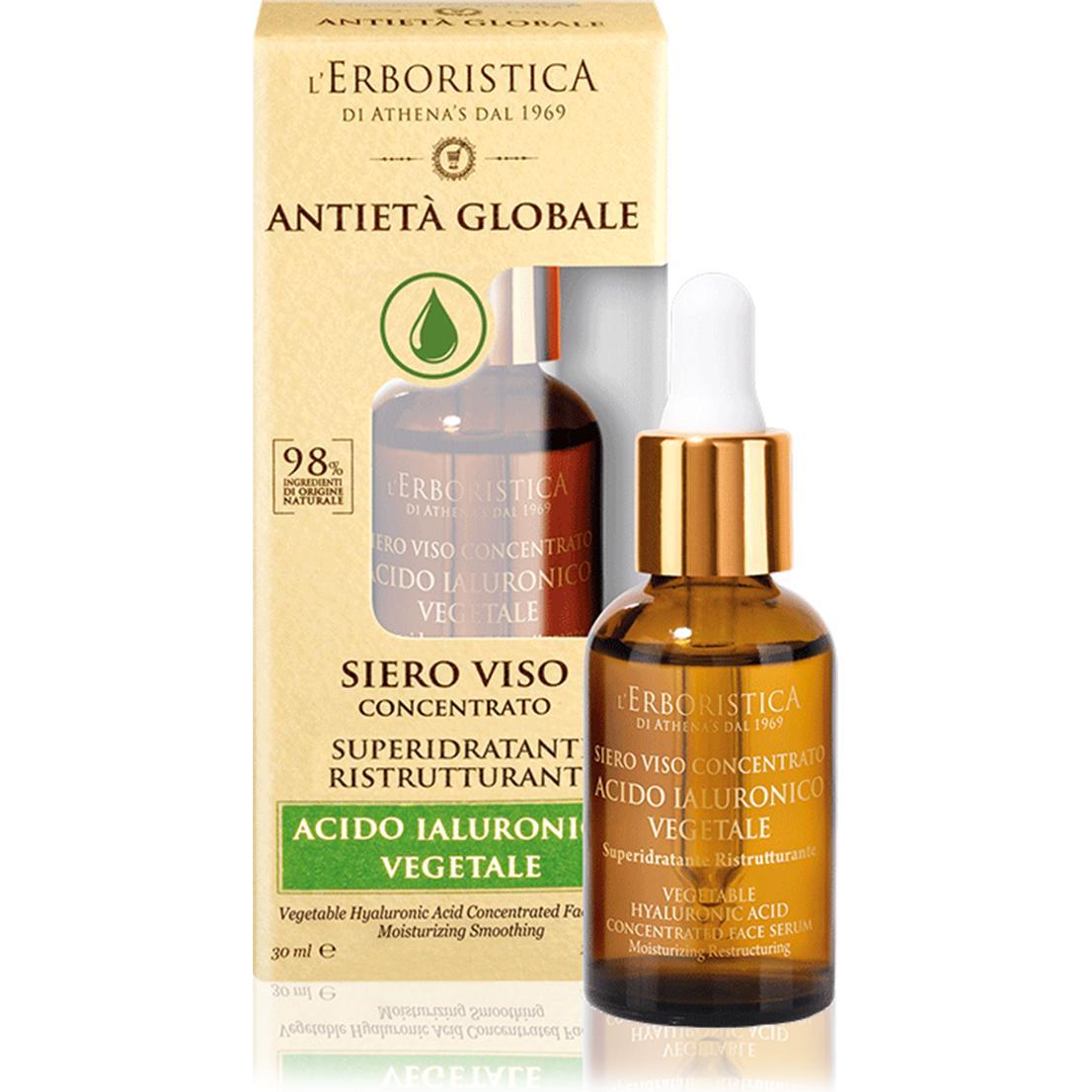 L'Erboristica di Athena's, Gesichtsserum, Serum Concentrate with Plant-Based Hyaluronic Acid 30ml (30 ml)