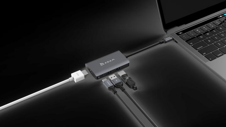 Produktbild Adam Elements CASA Hub A01m - 4 Port Hub, grey (USB-C, 4 Ports)