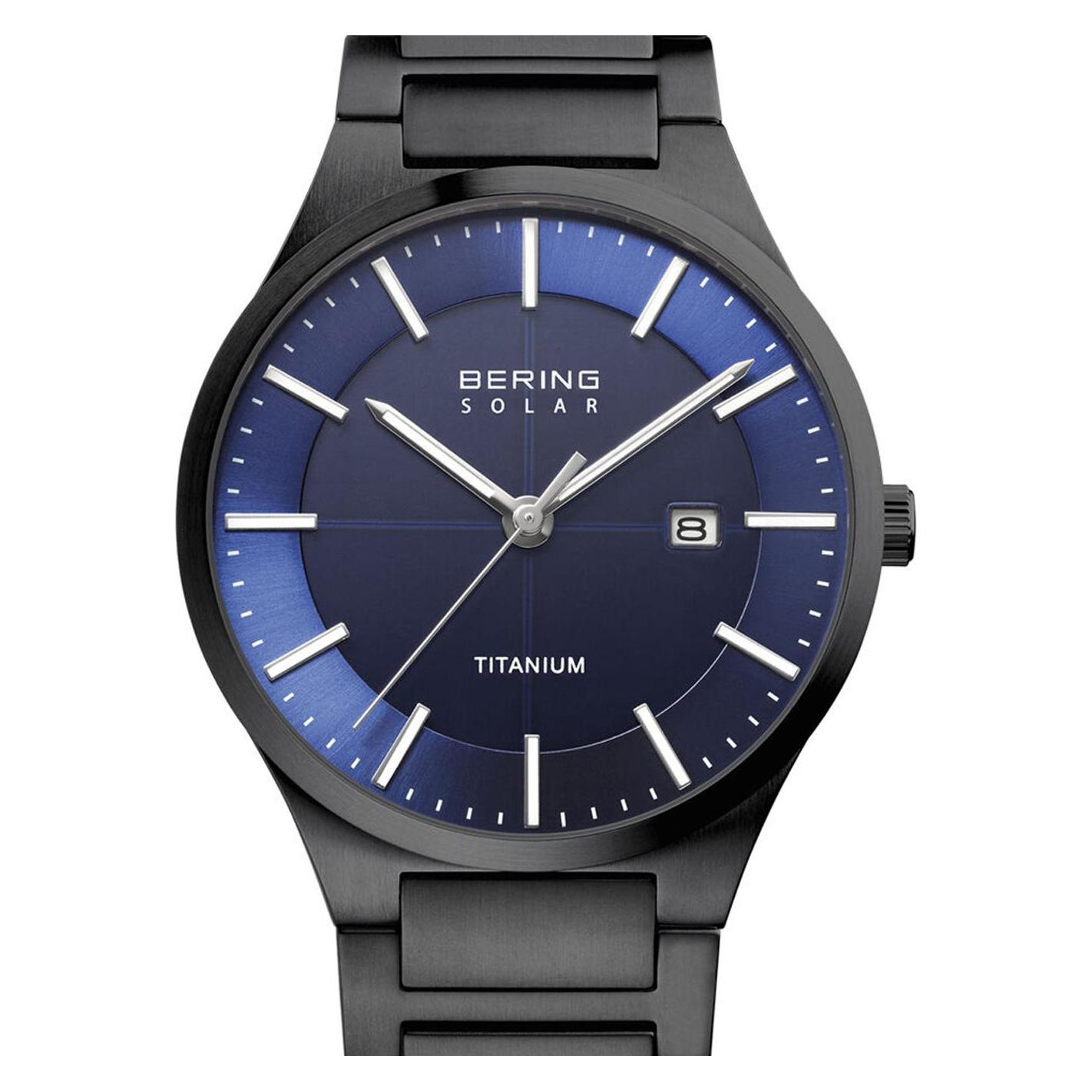 Bering, Armbanduhr, Solar, Schwarz, (Analoguhr, 39 mm)