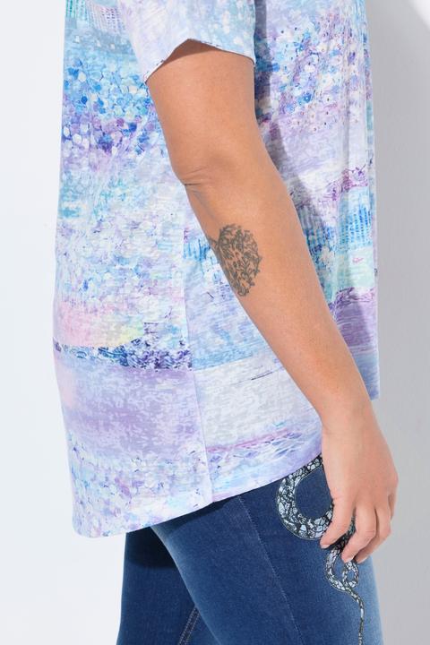 Actual product image Angel of Style T-Shirt, A-Linie, Glitzersteinchen, Farbdruck (46)