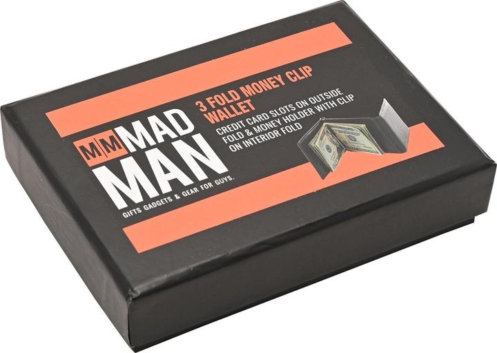 Actual product image Harvey Makin Mad Man Brown 3 Fold Money Clip Wallet