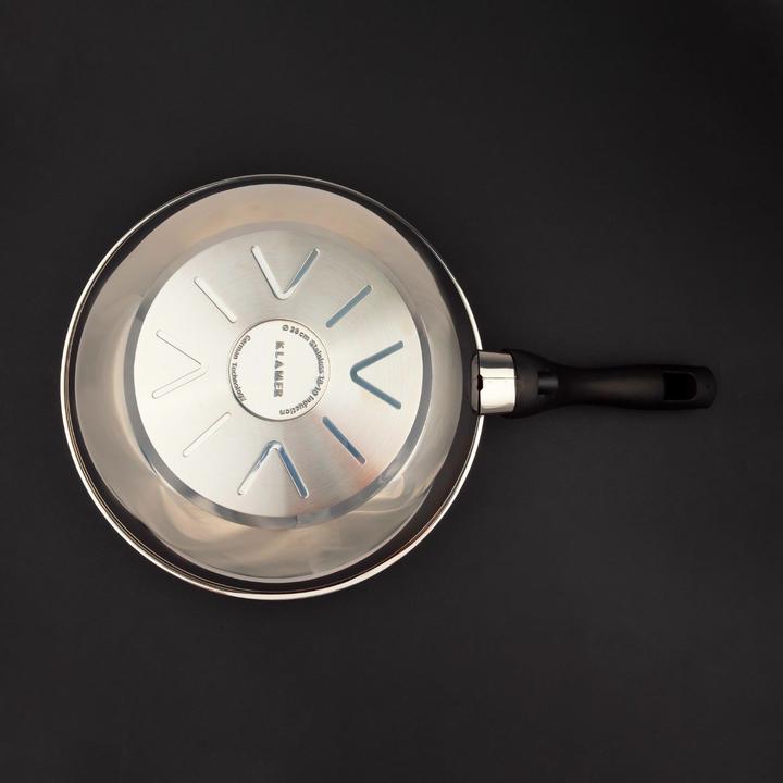 Actual product image KLAMER Stainless steel wok (28 cm, Wok, Stainless steel)