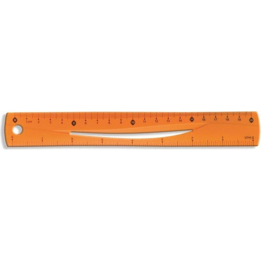Tetis, Righello, Orangefarbenes Lineal 20 cm BL020-PB (20 cm)