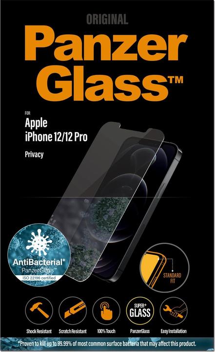 Actual product image PanzerGlass Screen Protector Privacy (1 Piece, Apple iPhone 12, Apple iPhone 12 Pro)