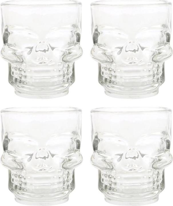 Produktbild Something Different Schnapsgläser Totenkopf 4erPack (4 x, Schnapsgläser + Shotgläser)