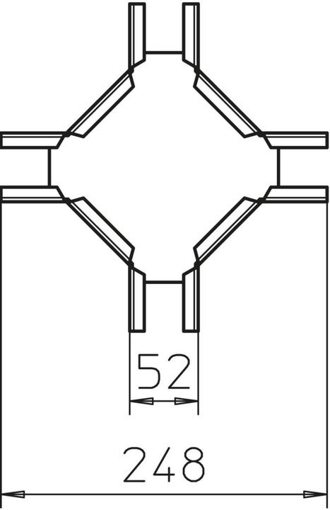 Actual product image OBO Bettermann OBO LTS K DD Crossing 50x50 St DD for luminaire support rail