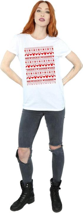 Produktbild Disney Mickey And Minnie Christmas Fair Isle TShirt (XXL)