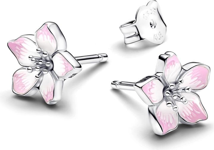 Actual product image Pandora Cherry Blossom Stud Earrings (Enamel, Silver 925)
