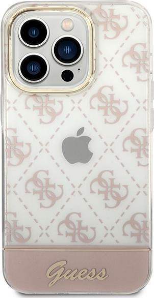 Produktbild Guess GUHCP14LHG4MHP iPhone 14 Pro 6,1" różowy/pink hardcase 4G Pattern Script (Apple iPhone 14 Pro)