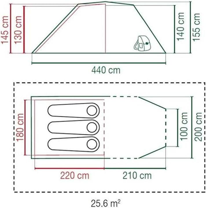 Produktbild Coleman Chimney 3 Rock Plus (Tunnelzelt, 6.80 kg, 3 Personen)