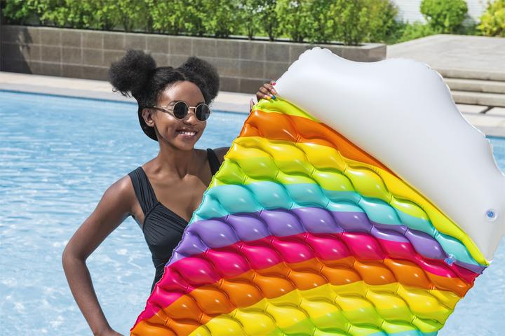 Actual product image Bestway Rainbow Dreams™ air mattress 216 x 80 cm