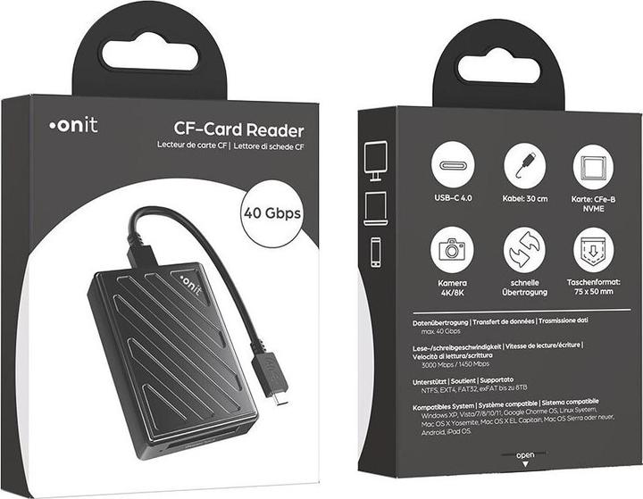Produktbild Onit Card Reader Extern USB4 CFexpress Typ B (USB-C 3.0)