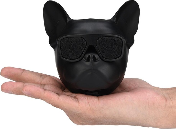 Actual product image PhoneLook Enceinte Bulldog Party tête de chien Bluetooth 4.1 haut-parleur incl. connecteur AUX