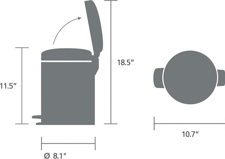 Image du produit Brabantia Poubelle à pédale (5 l)
