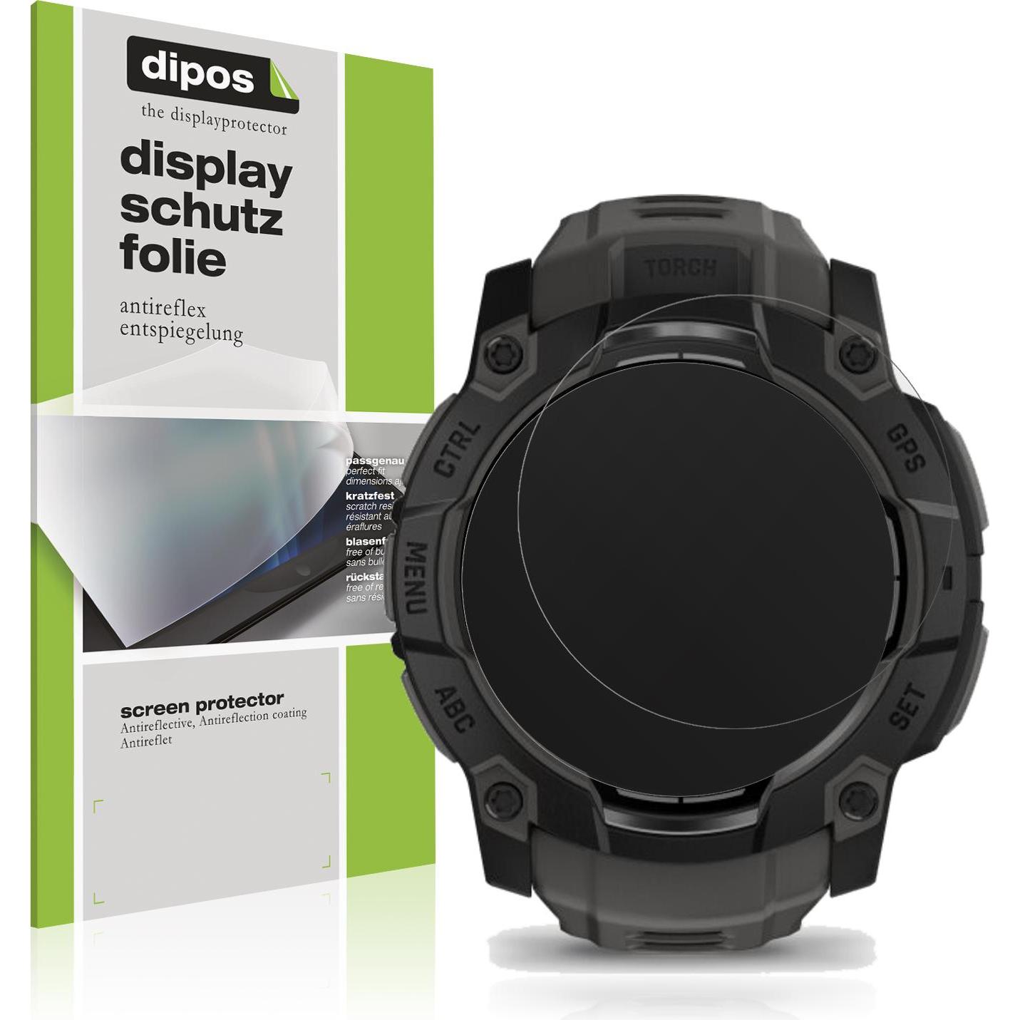 Dipos Schutzfolie Matt für Garmin Instinct 3 50mm, Smartwatch Schutzfolie, Transparent