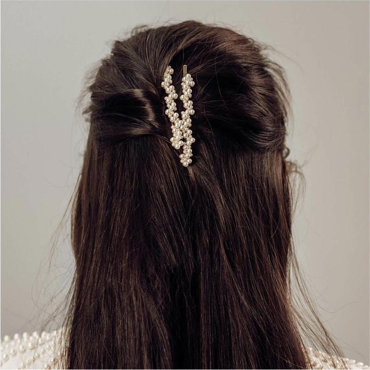 Actual product image Corinne World - Hair Slider Pearls Gold