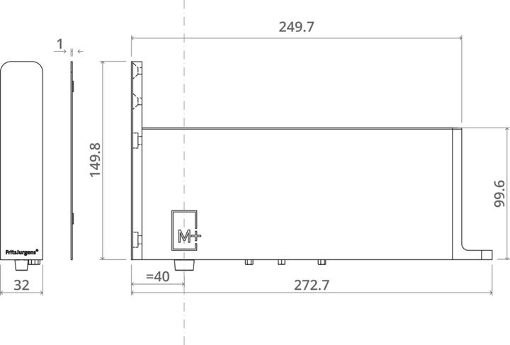 Produktbild FritsJurgens Pivot-T+AMMAvA-rband System M32 / 40 mm Ausf+AMMAvA-hrung A/B