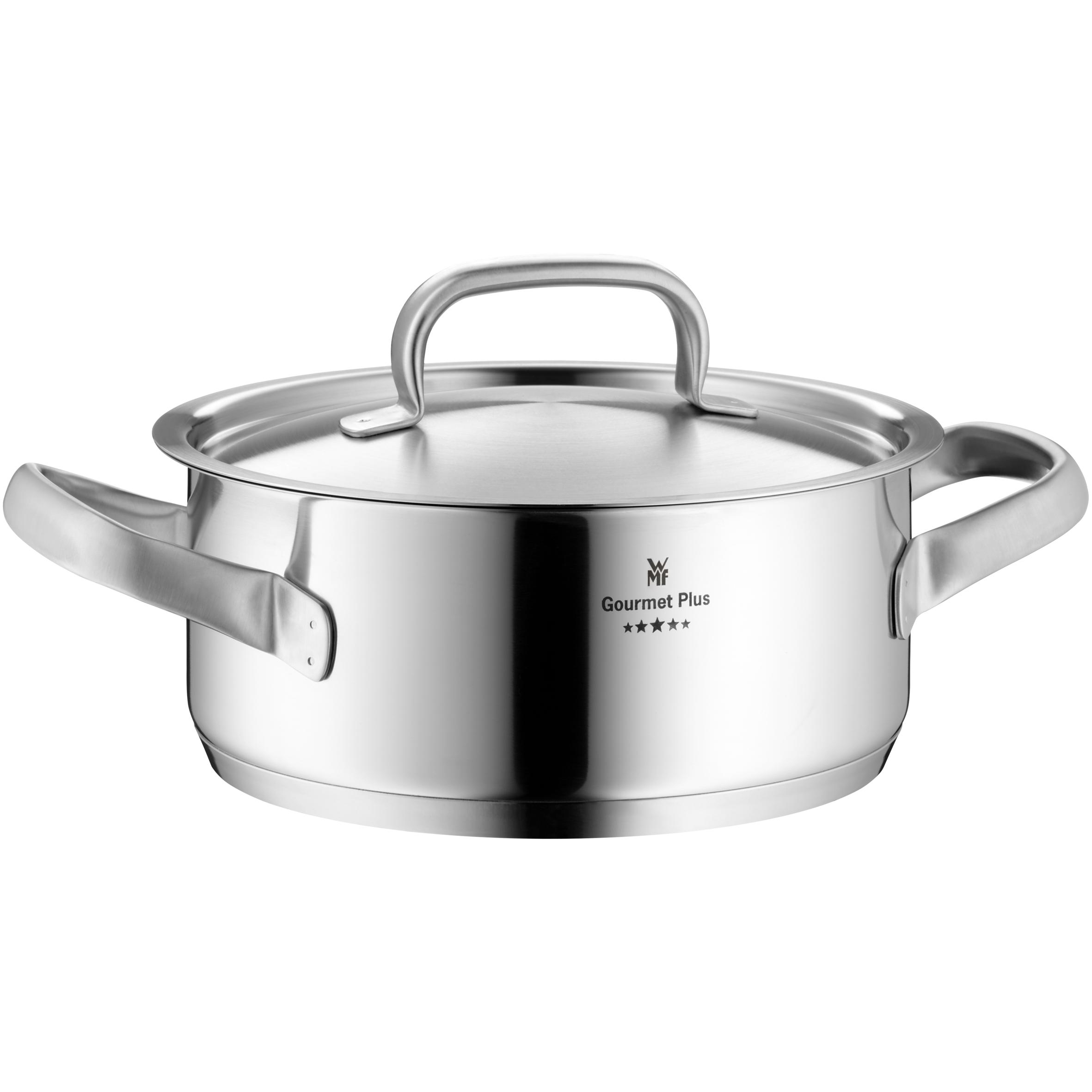 WMF Bratentopf GOURMET PLUS Platin, Pfanne + Kochtopf, Silber