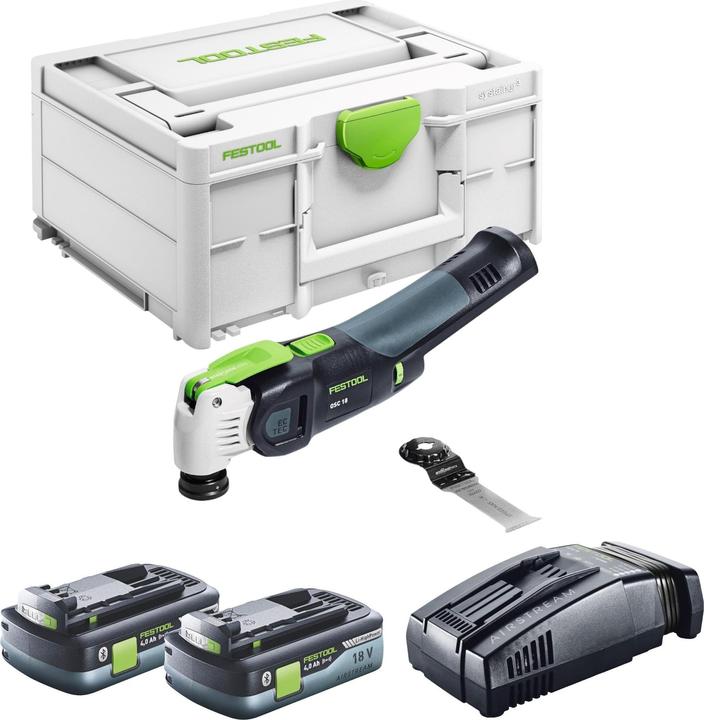 Actual product image Festool VECTURO OSC 18 E-Basic Battery Oscillator 18 V Starlock Max Brushless + 2x rechargeable battery 4.0
