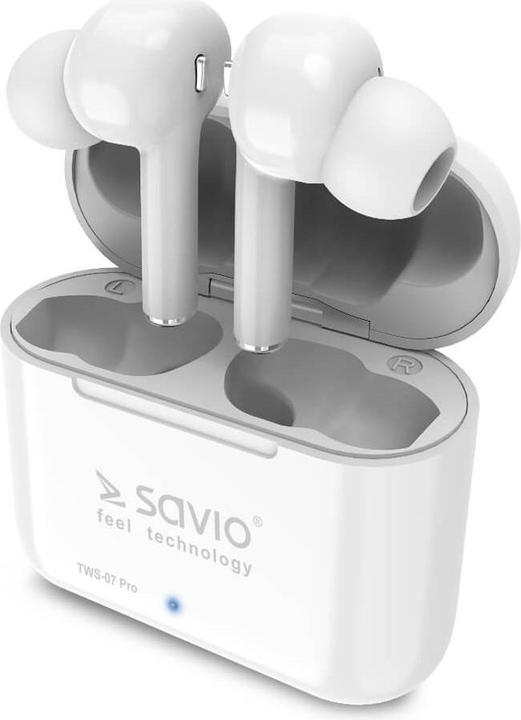 Productafbeelding Savio TWS-07 PRO Draadloze Bluetooth koptelefoon Koptelefoon Wit (4 h, Draadloze)