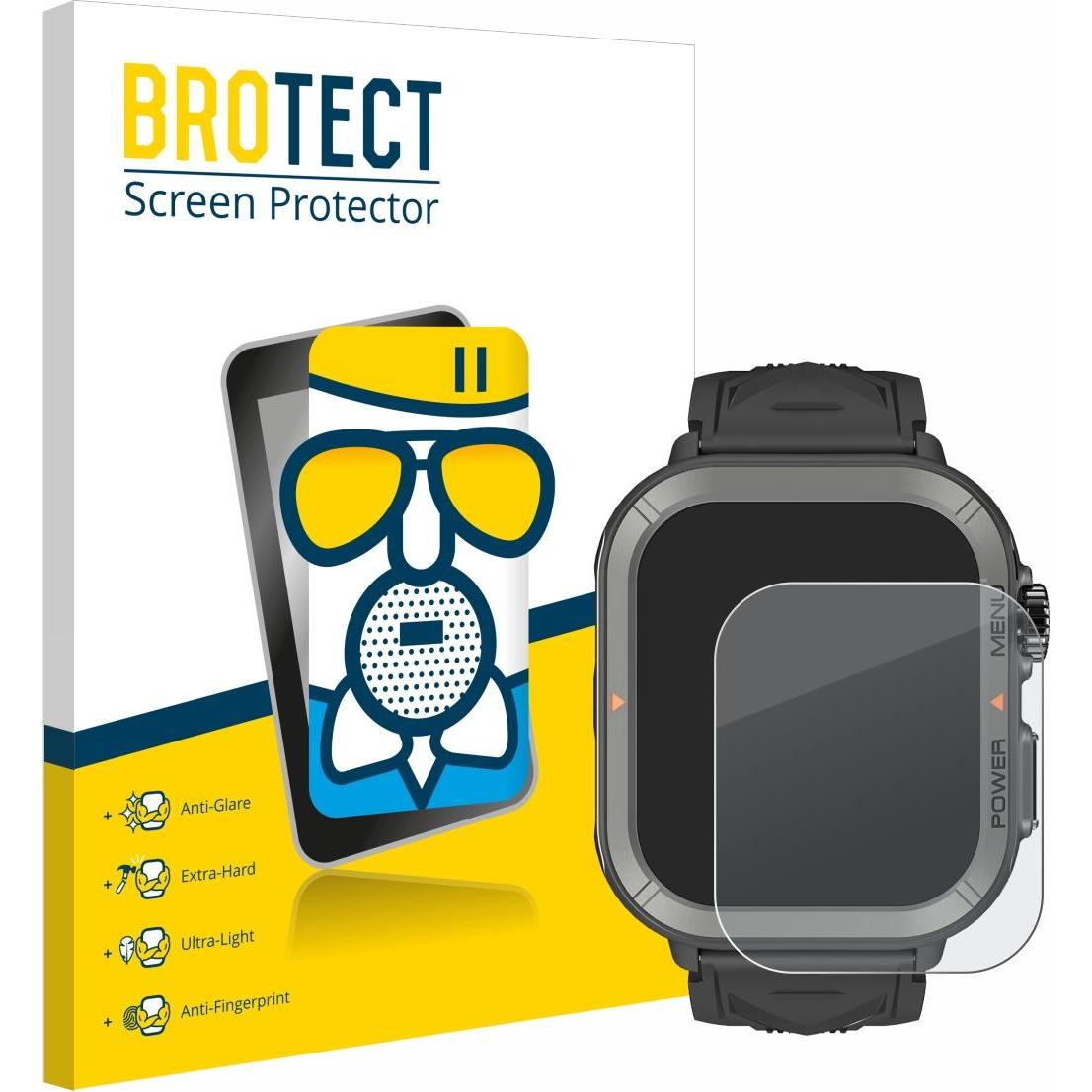 BROTECT Schutzglas Schutzfolie Displayschutz Display Schutz Glas Folie matt, Smartwatch Schutzfolie, Grau